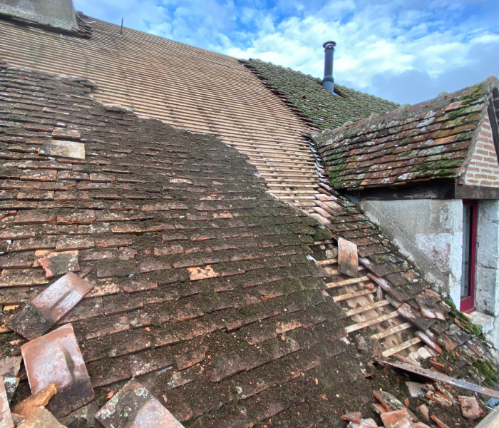Maitre d'Œuvre Constans - reconstruction d'un garage et rénovation d'une couverture d'une habitation à Olivet