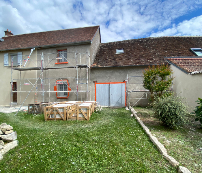 Maitre d'Oeuvre Constans - Rénovation extérieure d'une longère en Sologne - Maslives