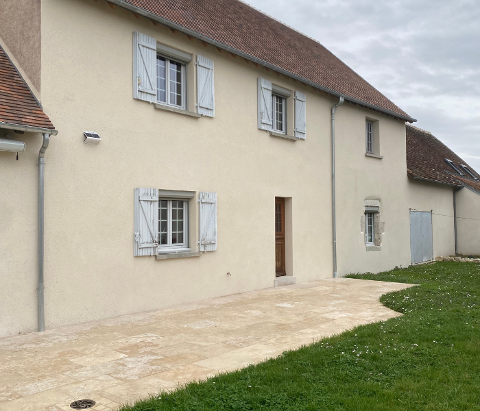 Maitre d'Oeuvre Constans - Rénovation extérieure d'une longère en Sologne - Maslives