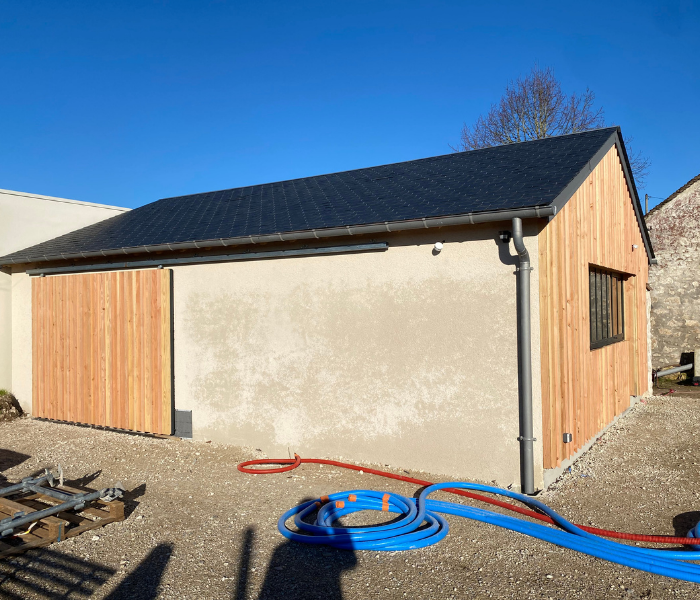 Maitre d'Œuvre Constans - reconstruction d'un garage et rénovation d'une couverture d'une habitation à Olivet