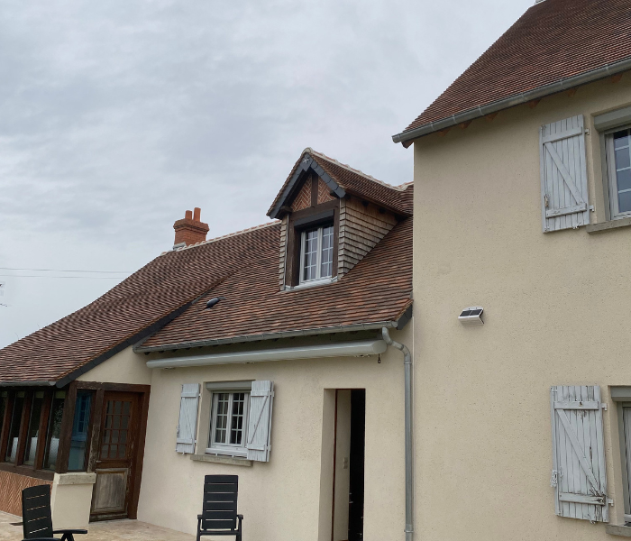 Maitre d'Oeuvre Constans - Rénovation extérieure d'une longère en Sologne - Maslives