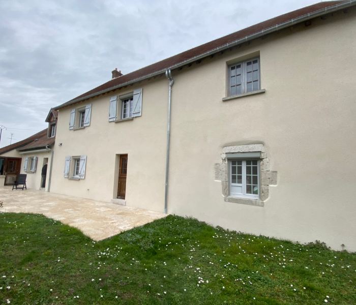 Maitre d'Oeuvre Constans - Rénovation extérieure d'une longère en Sologne - Maslives