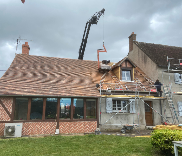 Maitre d'Oeuvre Constans - Rénovation extérieure d'une longère en Sologne - Maslives