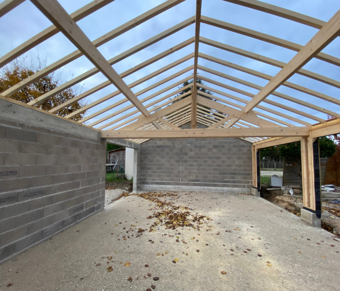 Maitre d'Œuvre Constans - reconstruction d'un garage et rénovation d'une couverture d'une habitation à Olivet
