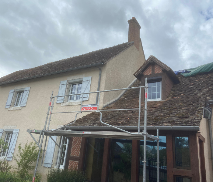 Maitre d'Oeuvre Constans - Rénovation extérieure d'une longère en Sologne - Maslives