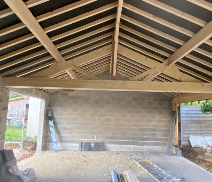 Maitre d'Œuvre Constans - reconstruction d'un garage et rénovation d'une couverture d'une habitation à Olivet