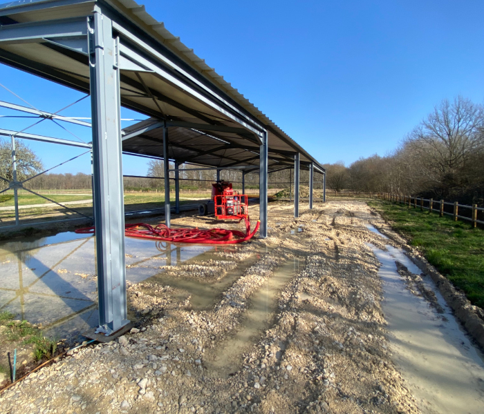 Construction d'un hangar de 240 m² en Sologne