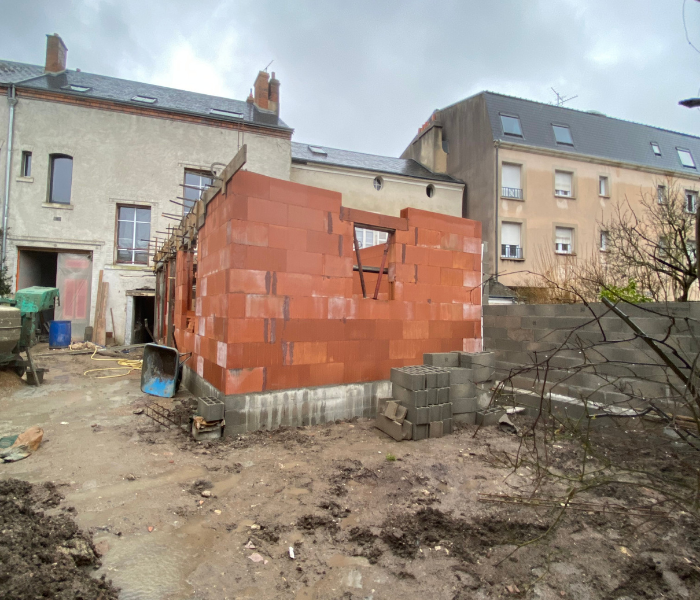 Rénovation et agrandissement d'une maison de maître en centre ville d'Orléans